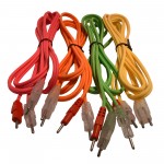 Compex 1 Jogo de 4 cabos Fluo 2 pins banana