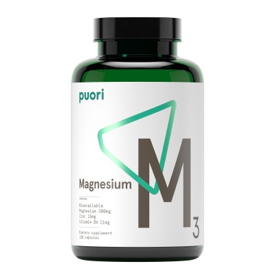 Puori M3 - Magnsio 300mg (Complexo Vegan 120 cpsulas)