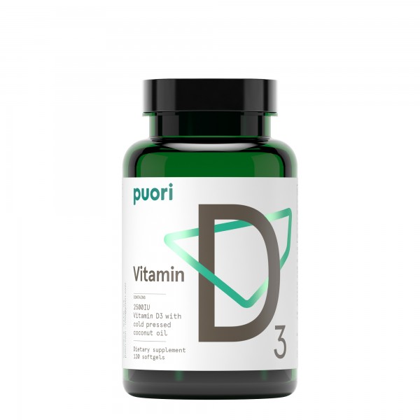 Puori D3 - Vitamina D3 (2500 UI) (120 cpsulas)
