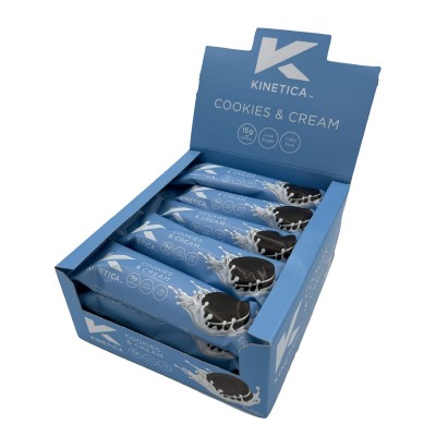 Kinetica Caixa de Barras de Protena Deluxe Cookies and Cream (15 barras de 45g)