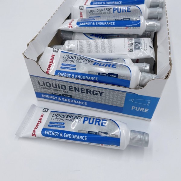 Sponser Caixa de Géis Energéticos Liquid Energy Pure (20 Géis de 70g)