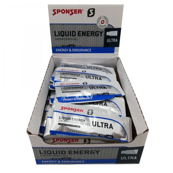 Sponser Caixa de Géis Energéticos Liquid Energy Ultra (40 géis de 25g)