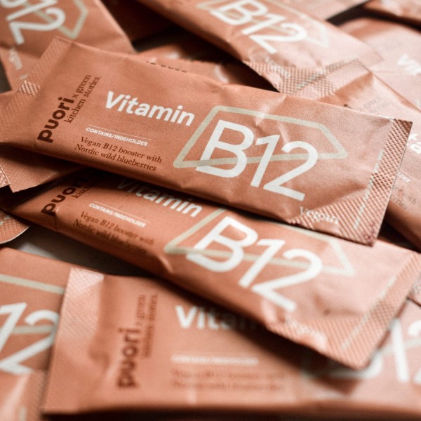 Puori B12 - Vitamina B12 com extrato de mirtilos (20 saquetas)