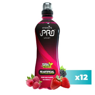Pack 12x - Bebida Hidratante iPRO HYDRATE Sport Sabor Frutos Silvestres - 500ml