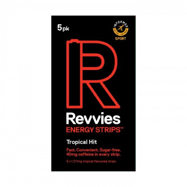 Revvies Tiras Energticas Tropical Hit Charge 40mg cafena (1x5 Pack)