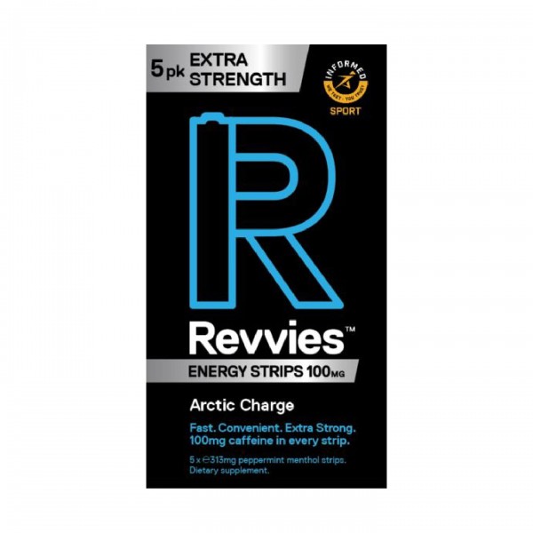 Revvies Tiras Energéticas Arctic Charge Extra Forte 100mg cafeína (1x5 Pack)