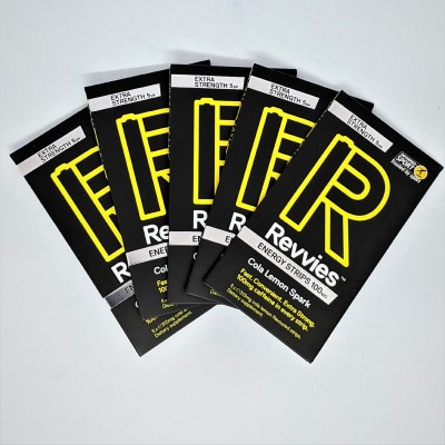 Revvies Tiras Energticas Cola Limo Extra Forte 100mg cafena (5x5 pack)