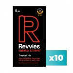 Revvies Tiras Energticas Tropical Hit Charge 40mg cafena (10x5 Pack)