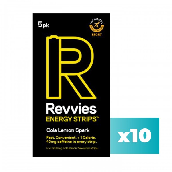 Revvies Tiras Energticas Cola Limo 40mg cafena (10x5 Pack)