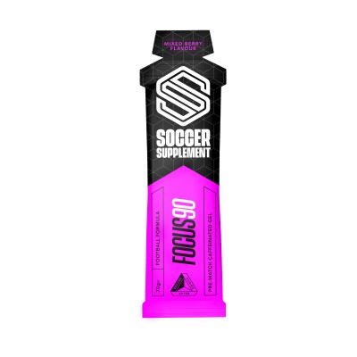 Soccer Supplement Gel energtico pr-jogo com cafena Focus90 Frutos Vermelhos