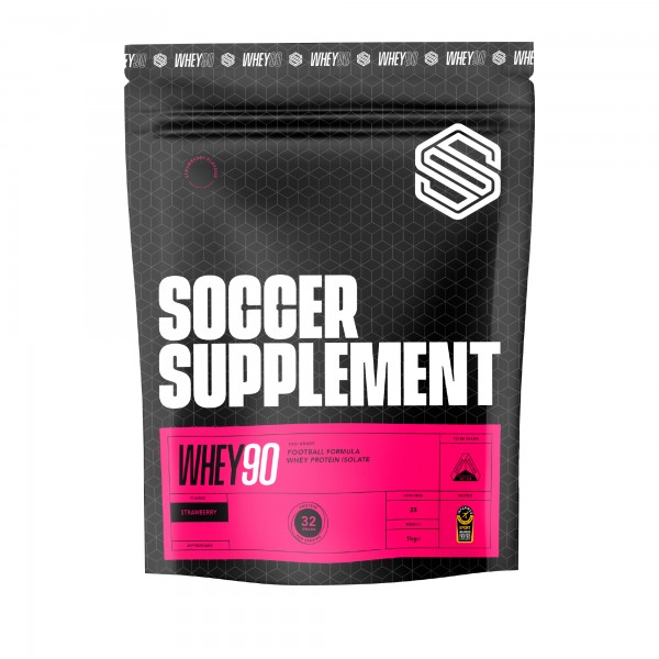 Soccer Supplement Proteina Isolada Whey90 Morango 1Kg