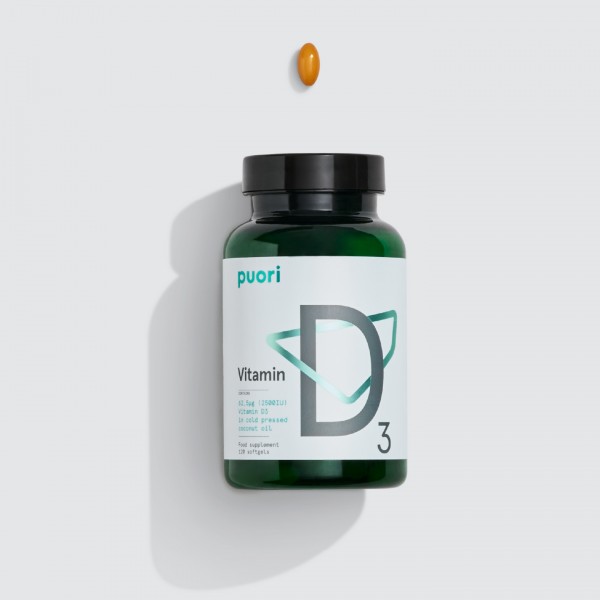 Puori D3 - Vitamina D3 (2500 UI) (120 cpsulas)