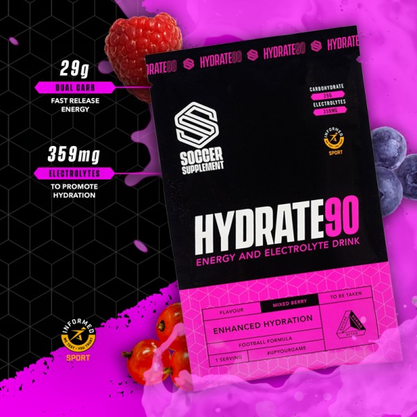 Soccer Supplement Hydrate90 Frutos Vermelhos 33g (12un.)